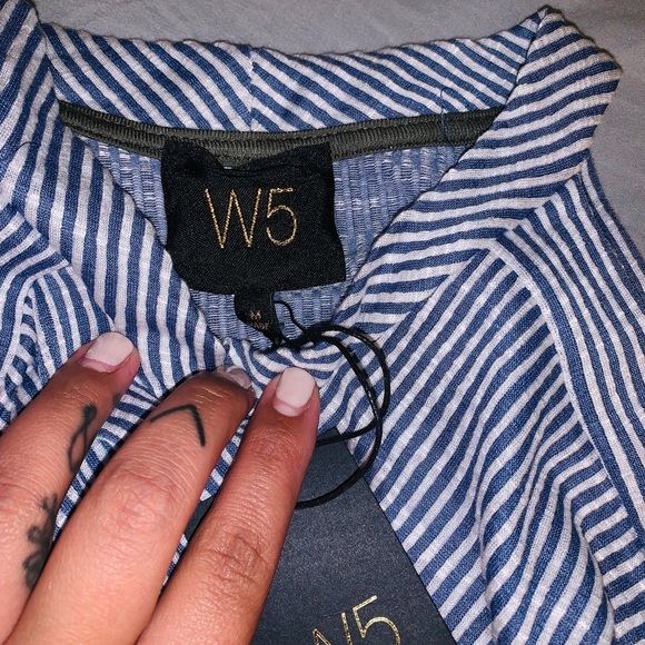 Blue/ White Stripe Tank/ Blouse - Picture 5 of 5